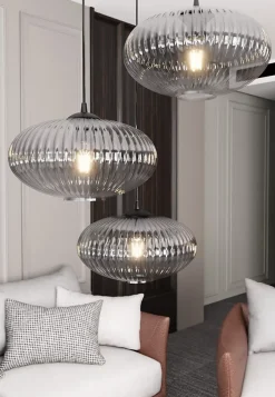 Lampe suspendue COCO 3 BL PREM GRAFIT , Emibig Lighting, Fabriqué en EU