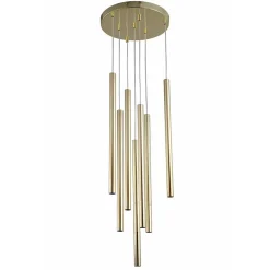 Lampe suspendue de plafond Light Prestige Lungo dorée 7 x G9 1 pc.