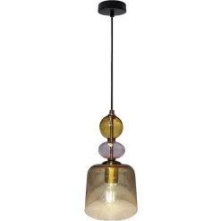 Lampe suspendue de plafond ambrée Light Prestige Tropea 1 x E27 1 pc.