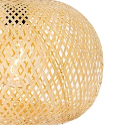 Lampe suspendue d'extérieur orientale en bambou 3 lumières IP44 - Rafael