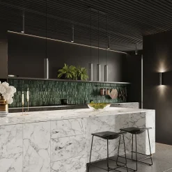 Lampe suspendue en acier 1 lampes 8x8x100cm Sollux