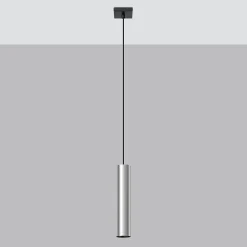 Lampe suspendue en acier 1 lampes 8x8x100cm Sollux