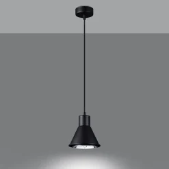 Lampe suspendue en acier 1 ampoule 3000K - 14x14x120cm Sollux