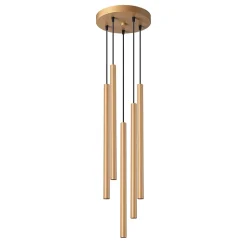 Lampe suspendue en acier 5 ampoules 4000K - 25x25x110cm Sollux