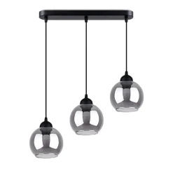 Lampe suspendue en acier 3 ampoules 4000K - 45x15x117cm Sollux