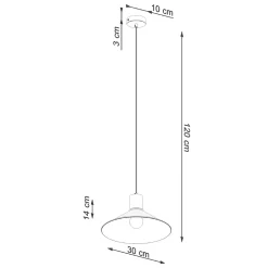 Lampe suspendue en acier 1 ampoule 4000K - 30x30x120cm Sollux