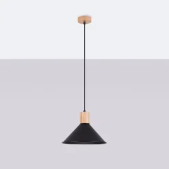 Lampe suspendue en acier 1 ampoule 4000K - 30x30x120cm Sollux