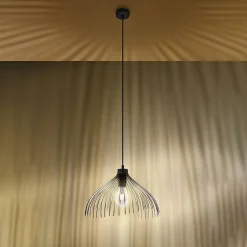 Lampe suspendue en acier 1 lampes 40x40x125cm Sollux