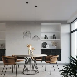 Lampe suspendue en acier 1 lampes 40x40x125cm Sollux