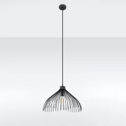 Lampe suspendue en acier 1 lampes 40x40x125cm Sollux