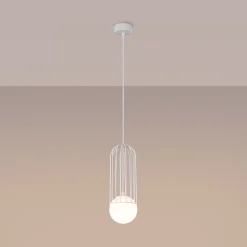 Lampe suspendue en acier 1 lampes 12x12x115cm Sollux