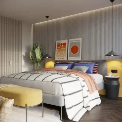 Lampe suspendue en acier 1 lampes 30x30x76cm Sollux