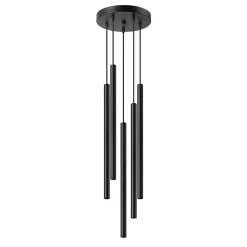 Lampe suspendue en acier 5 ampoules 4000K - 25x25x110cm Sollux