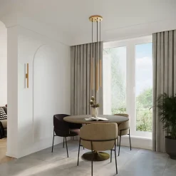 Lampe suspendue en acier 2 lampes 15x15x118cm Sollux