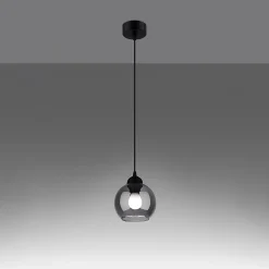 Lampe suspendue en acier 1 lampes 15x15x130cm Sollux