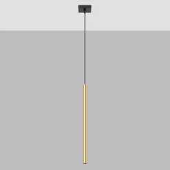 Lampe suspendue en acier 1 ampoule 3000K - 8x8x100cm Sollux