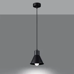 Lampe suspendue en acier 1 lampes 14x14x120cm Sollux