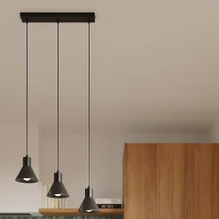 Lampe suspendue en acier 1 lampes 14x14x120cm Sollux