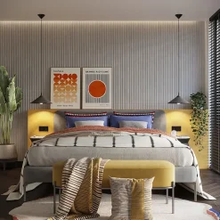 Lampe suspendue en acier 1 ampoule 4000K - 30x30x76cm Sollux