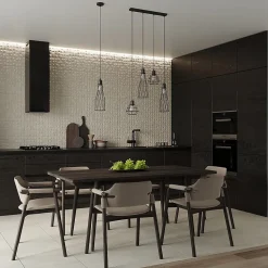 Lampe suspendue en acier 4 lampes 58x15x120cm Sollux