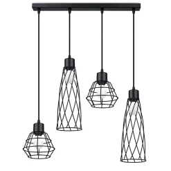 Lampe suspendue en acier 4 lampes 58x15x120cm Sollux
