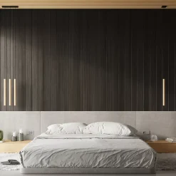 Lampe suspendue en acier/bois 3 lampes 30x5x110cm Sollux