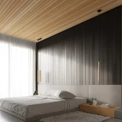 Lampe suspendue en acier/bois 3 lampes 30x5x110cm Sollux