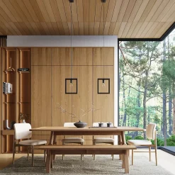 Lampe suspendue en acier/bois 1 lampes 24x8x133cm Sollux