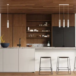 Lampe suspendue en acier/béton 1 ampoule 3000K - 8x8x105cm Sollux