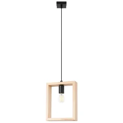 Lampe suspendue en acier/bois 1 lampes 24x8x133cm Sollux