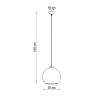 Lampe suspendue en acier/verre 1 lampes 30x30x120cm Sollux