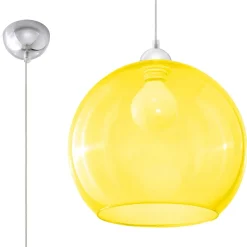 Lampe suspendue en acier/verre 1 lampes 30x30x120cm Sollux