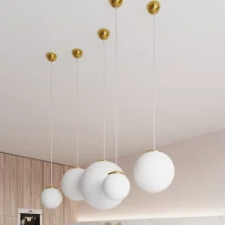 Lampe suspendue en acier/verre 1 ampoule 4000K - 40x40x130cm Sollux