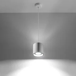 Lampe suspendue en aluminium 1 ampoule 4000K - 10x10x110cm Sollux