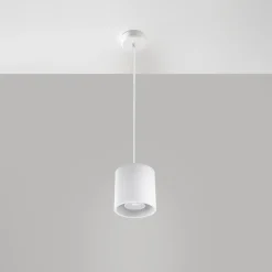 Lampe suspendue en aluminium 1 ampoule 4000K - 10x10x110cm Sollux