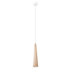 Lampe suspendue en bois 1 ampoule 3000K - 8x8x120cm Sollux