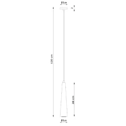 Lampe suspendue en bois 1 ampoule 3000K - 8x8x120cm Sollux