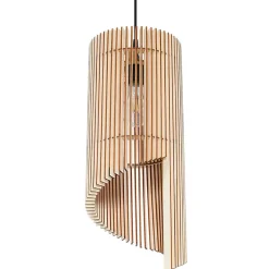 Lampe suspendue en bois 1 lampes 21x21x120cm Sollux