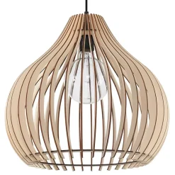 Lampe suspendue en bois 1 lampes 40x40x110cm Sollux