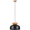 Lampe suspendue en bois/acier 1 ampoule 4000K - 29.5x29.5x130cm Sollux