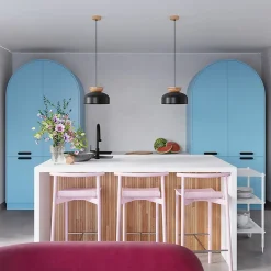 Lampe suspendue en bois/acier 1 ampoule 4000K - 29.5x29.5x130cm Sollux