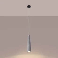 Lampe suspendue en béton 1 ampoule 3000K - 8x8x125cm Sollux