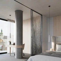 Lampe suspendue en béton 1 ampoule 3000K - 8x8x125cm Sollux