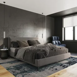 Lampe suspendue en béton 1 ampoule 4000K - 8x8x105cm Sollux