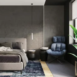 Lampe suspendue en béton 1 ampoule 4000K - 8x8x105cm Sollux