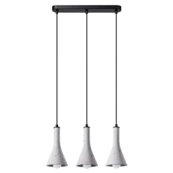 Lampe suspendue en béton 3 ampoules 4000K - 46x12x110cm Sollux