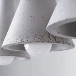 Lampe suspendue en béton 3 ampoules 4000K - 46x12x110cm Sollux