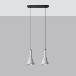 Lampe suspendue en béton 2 lampes 34x12x113cm Sollux