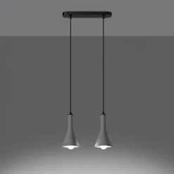 Lampe suspendue en béton 2 lampes 34x12x113cm Sollux