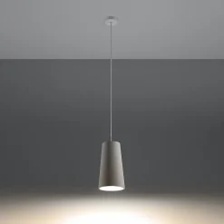 Lampe suspendue en céramique 1 ampoule 4000K - 16x16x128cm Sollux
